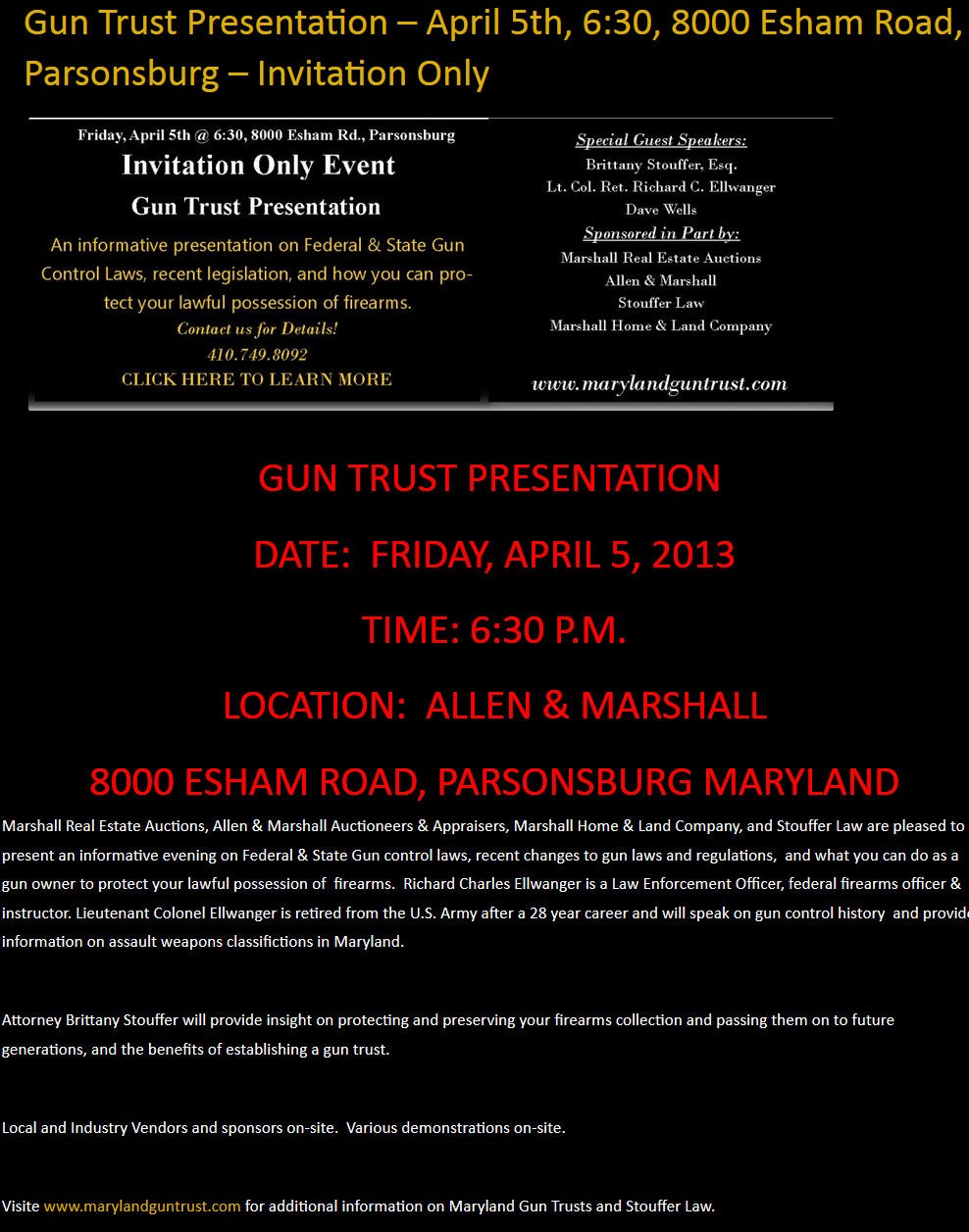 Gun Trust Presentation - April 5th