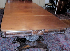 3-3-17-American-Mahogany-Empire-style-floral-fruit-basket-and-pineapple-carved-three-pedestal-gateleg-dining-table $2,655
