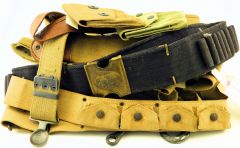 11-8-21-Lot-of-WW1-Era-Military-Belts-Holsters $1180