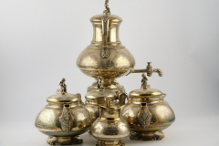 3-3-17 Tiffany & Com. Sterling silver aesthetic movement 6 pc highly decorated engraved and embossed Coffee and Tea set